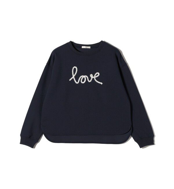 SHIPS for women「【WEB限定】〈手洗い可能〉ファンシー コード 刺繍 ダンボール カットソー」|スウェット・ジャージ|