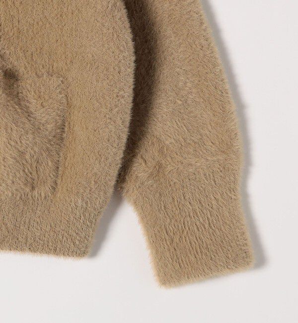 quaranciel「quaranciel:〈手洗い可能〉ファーライク クルーネック スナップ ニット カーディガン」|カーディガン|