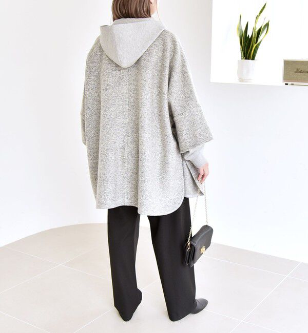 quaranciel「quaranciel: スライバー ウール ミックス クルーネック コート」|ノーカラーコート|