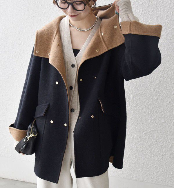 SHIPS any「SHIPS any: リバー フーデッド Aライン ミドル コート」|その他|