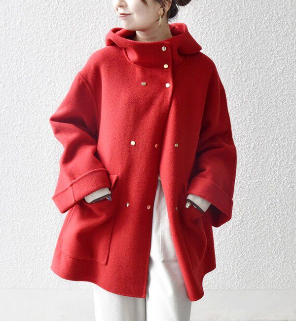 SHIPS any「SHIPS any: リバー フーデッド Aライン ミドル コート」|その他|