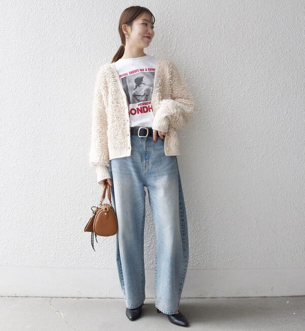 SHIPS any「SHIPS any: ループ ニット Vネック ショート カーディガン」|カーディガン|