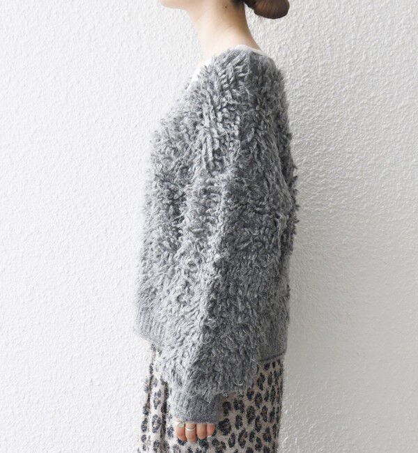 SHIPS any「SHIPS any: ループ ニット Vネック ショート カーディガン」|カーディガン|