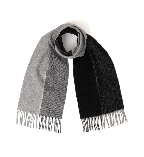 SHIPS any「SHIPS any: サープラスヤーン ウール カシミヤ リバーシブル パネル マフラー◇」|マフラー|