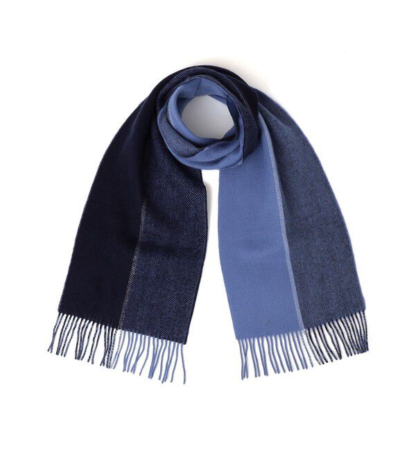 SHIPS any「SHIPS any: サープラスヤーン ウール カシミヤ リバーシブル パネル マフラー◇」|マフラー|