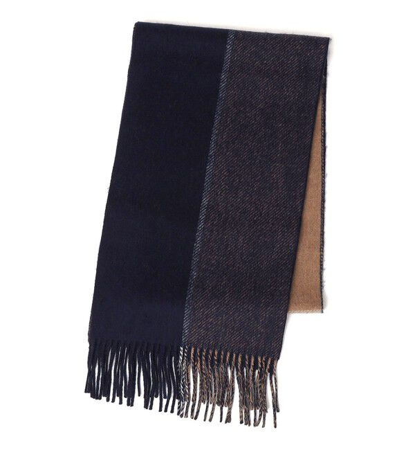 SHIPS any「SHIPS any: サープラスヤーン ウール カシミヤ リバーシブル パネル マフラー◇」|マフラー|