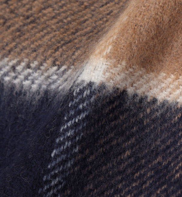 SHIPS any「SHIPS any: サープラスヤーン ウール カシミヤ リバーシブル パネル マフラー◇」|マフラー|