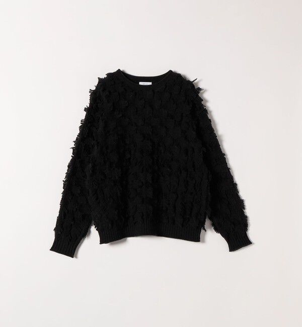 SHIPS any「SHIPS any:〈手洗い可能〉フリンジ デザイン ニット プルオーバー」|ニット・セーター|