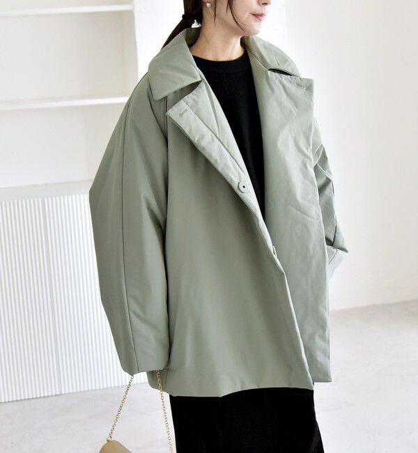 quaranciel「quaranciel:〈撥水加工〉中綿 テーラード ミドル Wボタン ジャケット コート」|その他|