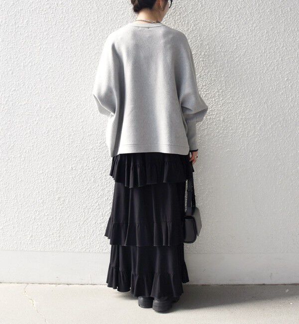 SHIPS any「SHIPS any:〈手洗い可能〉ダブルフェイス ボリュームスリーブ ニット プルオーバー」|ニット・セーター|