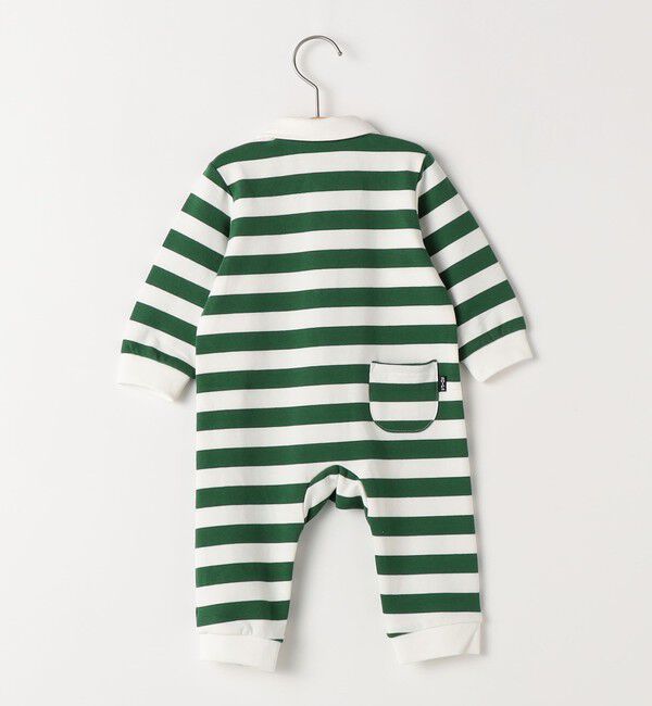 SHIPS KIDS「SHIPS KIDS:70～80cm / ボーダー ラガーシャツ ロンパース」|ロンパース|