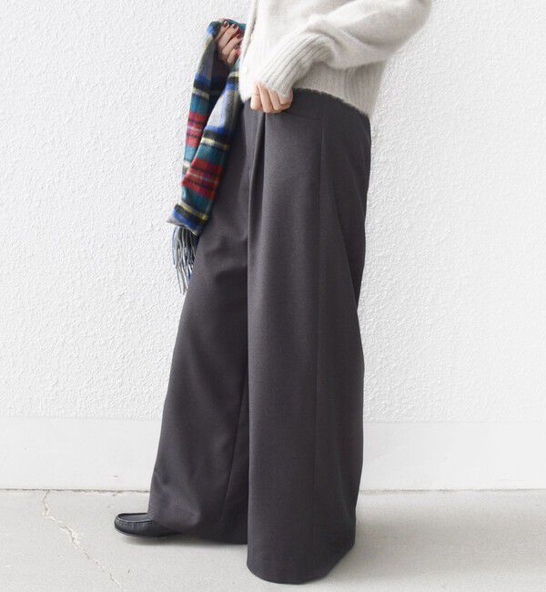 SHIPS for women「〈洗濯機可能〉ウールライク ポケット デザイン ワイド パンツ」|その他|