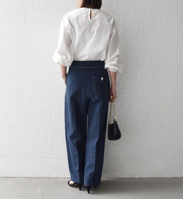 SHIPS any「SHIPS any:〈洗濯機可能〉カルゼ ターンバック ハイウエスト テーパード パンツ」|その他|