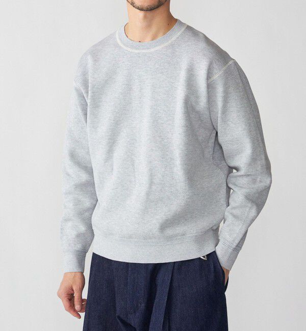 SHIPS「SHIPS: 〈手洗い可能〉ヒートボンディング ニット スウェット」|ニット・セーター|グレー