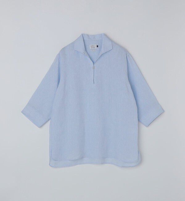SHIPS Colors 「《予約》SHIPS Colors:ユーロリネン カプリ シャツ◆」|シャツ・ブラウス|ライトブルー