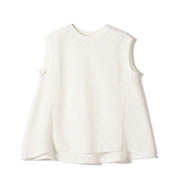 SHIPS for women「《予約》〈手洗い可能〉アイレット ノースリーブ フレア プルオーバー」|Tシャツ・カットソー|