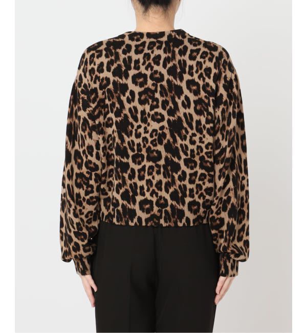 OUTDOOR PRODUCTS Usual Things「レオパード プリントクルーネックカーディガン」|ニット・セーター|