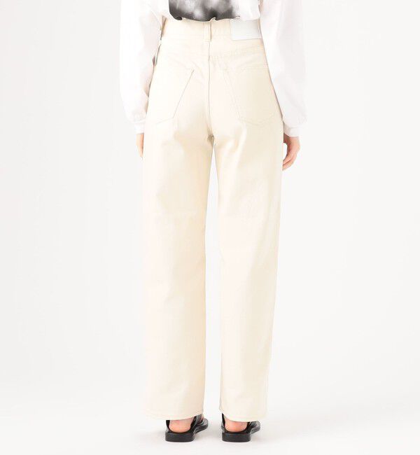 MACPHEE「コットンホワイトデニム セミワイドパンツ」|デニム|