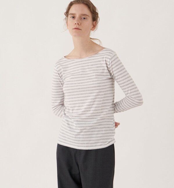 GALERIE VIE「スムージーコットン ボートネックプルオーバー」|Tシャツ・カットソー|