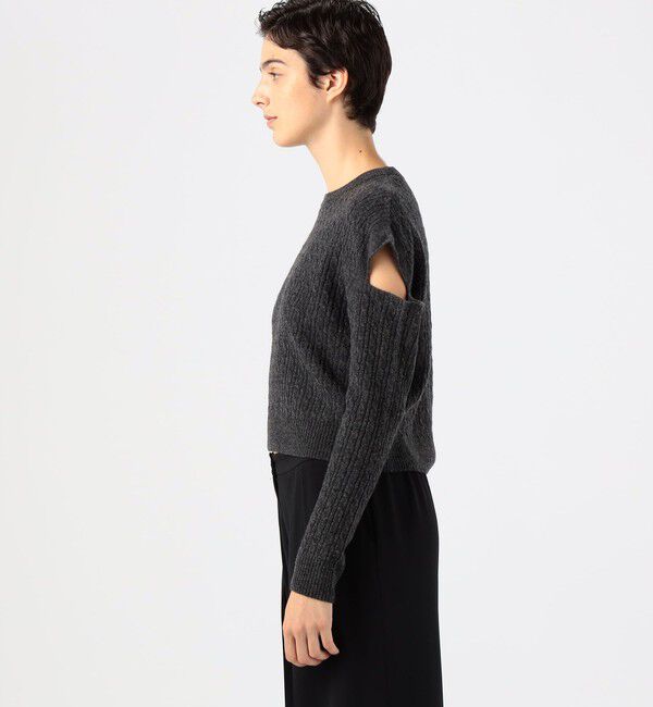 Edition「スリットスリーブケーブルニットプルオーバー」|ニット・セーター|