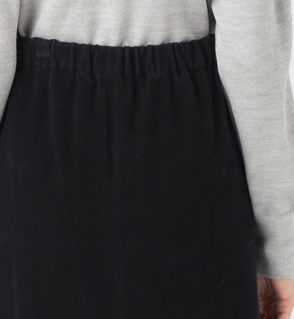 GALERIE VIE「ストレッチモールスキン Iラインミディスカート」|タイト|