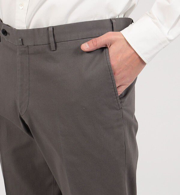 TOMORROWLAND MENS「コットンピケ スリムストレートパンツ」|チノ|