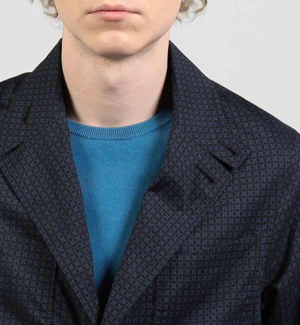 TOMORROWLAND MENS「コットンローン 小紋プリント ジャケットブルゾン」|テーラードジャケット|