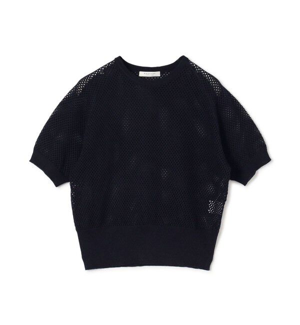 MACPHEE「リネンメッシュ ハーフスリーブプルオーバー」|ニット・セーター|69 ネイビー
