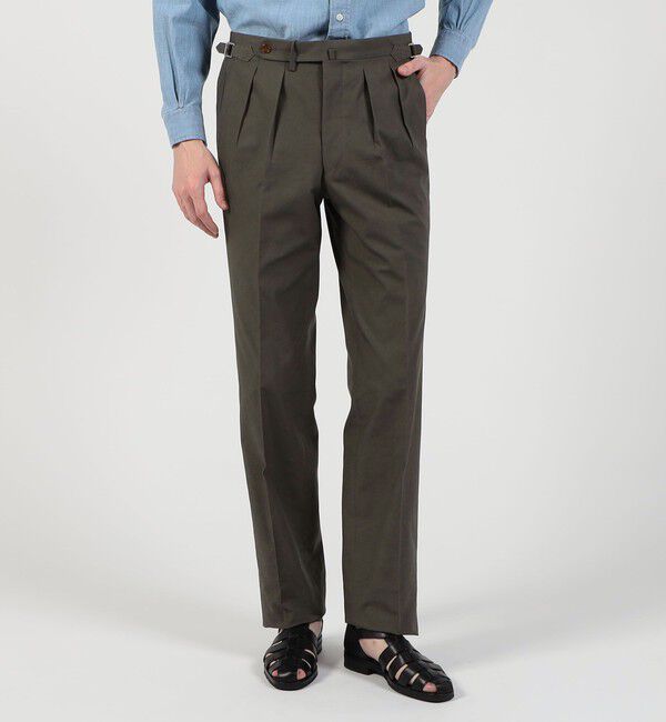 TOMORROWLAND MENS「コットン イン2プリーツスラックス BRADFORD SYSTEM」|スラックス|