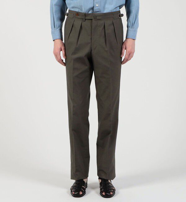 TOMORROWLAND MENS「コットン イン2プリーツスラックス BRADFORD SYSTEM」|スラックス|