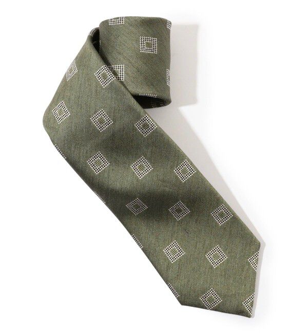 TOMORROWLAND GOODS「TOMORROWLAND シルクコットン 小紋柄ネクタイ」|ネクタイ・蝶ネクタイ|57 カーキ
