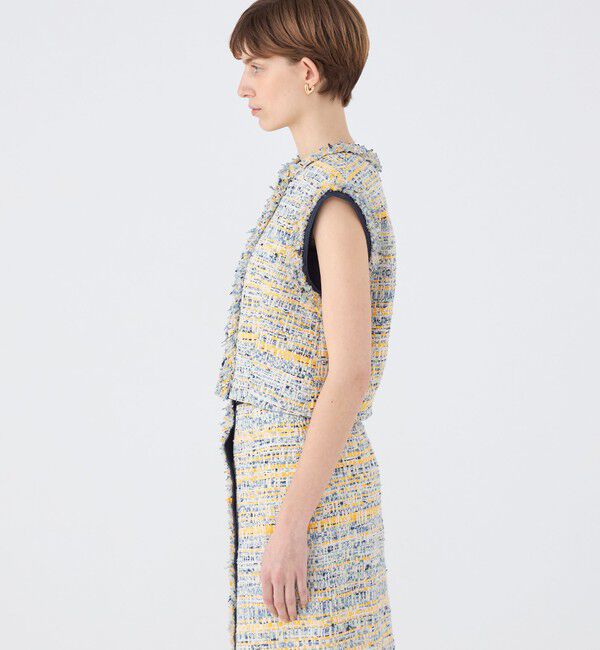 TOMORROWLAND collection「ジョーヌラインファンシー クルーネックジレ」|ベスト・ジレ|