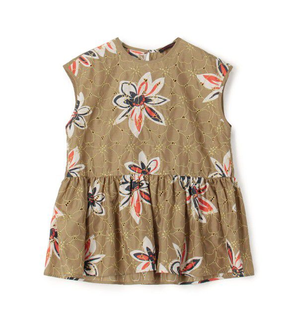 TOMORROWLAND collection「アイレットプルメリア ペプラムブラウス」|シャツ・ブラウス|44 ベージュ系