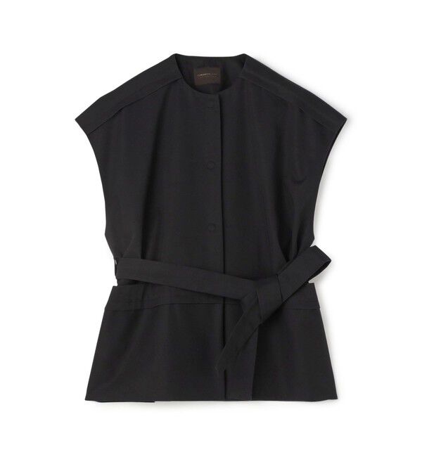 TOMORROWLAND collection「コットンカツラギ ベルテッドジレ」|ベスト・ジレ|69 ネイビー