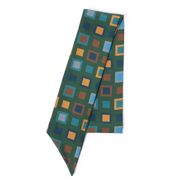 TOMORROWLAND GOODS「TOMORROWLAND シルクスカーフ」|バンダナ・スカーフ|56 グリーン系