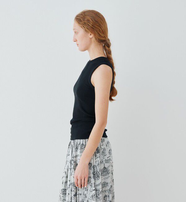 GALERIE VIE「ランダムテレコ ノースリーブプルオーバー」|タンクトップ|