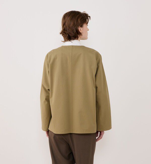 GALERIE VIE「モイストコットン リラックスフィットジャケット」|ノーカラージャケット|