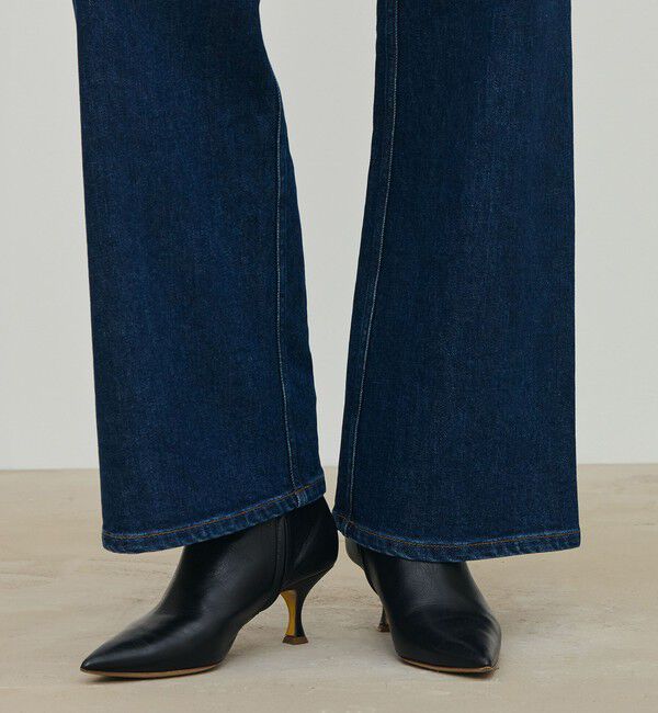 DES PRES「コンパクトストレッチデニム セミフレアパンツ」|デニム|