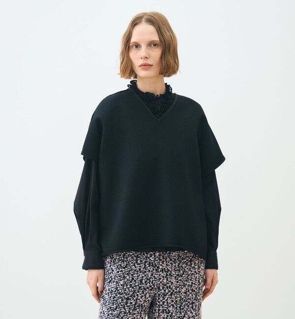 TOMORROWLAND collection「ガンクラブトゥースリバー 4-wayクローク」|ベスト・ジレ|