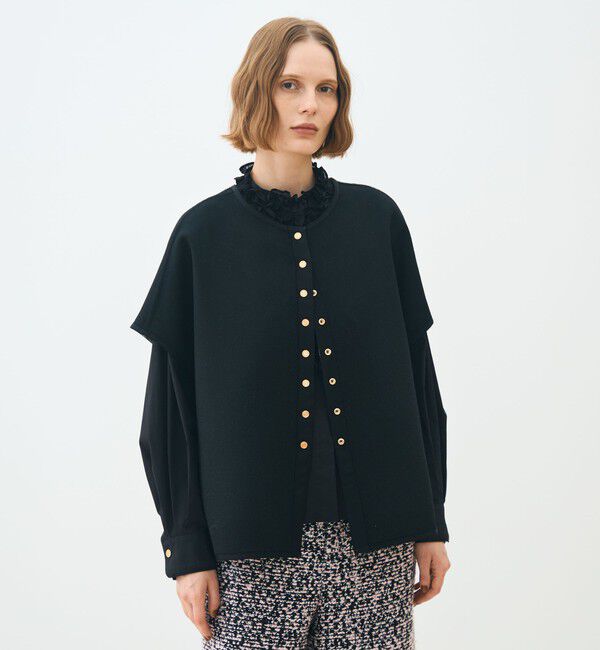 TOMORROWLAND collection「ガンクラブトゥースリバー 4-wayクローク」|ベスト・ジレ|