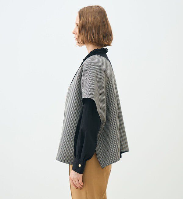 TOMORROWLAND collection「ガンクラブトゥースリバー 4-wayクローク」|ベスト・ジレ|