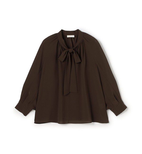 Ballsey「シアートロピカル ボウタイブラウス」|シャツ・ブラウス|49 ブラウン