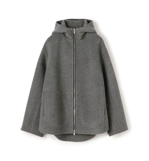 GALERIE VIE「ウールカシミヤダブルフェイス フーデッドショートコート」|その他|15 グレー