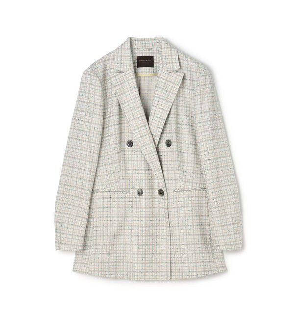 TOMORROWLAND collection「【WEB先行予約】ブライトファンシー ダブルブレストジャケット」|テーラードジャケット|42 ライトベージュ系