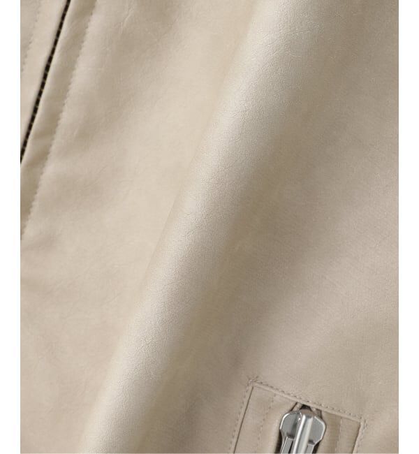 JOINT WORKS「フェイクレザー スタンドブルゾン /  FAUX LEATHER STAND BLOUSON」|ライダースジャケット|