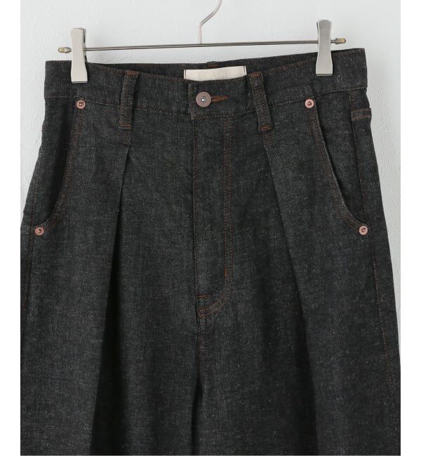 Plage「linen mix tuck デニムパンツ」|デニム|