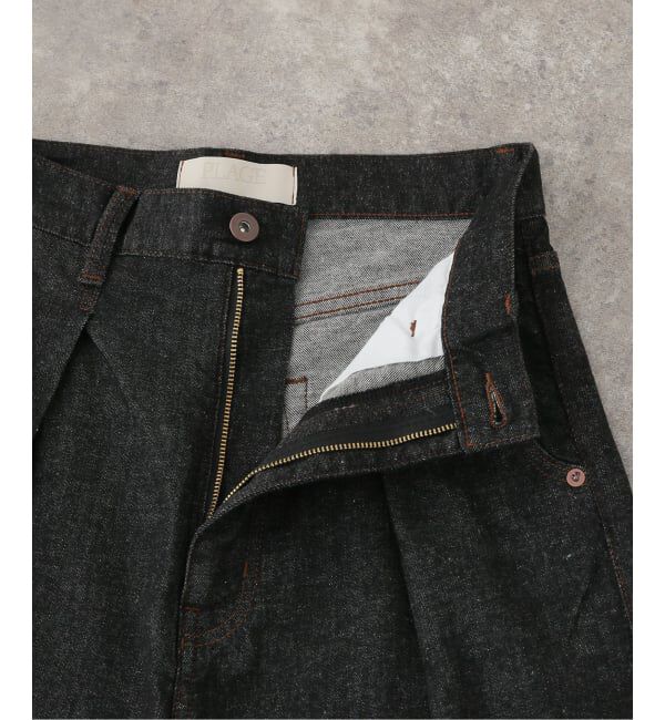 Plage「linen mix tuck デニムパンツ」|デニム|