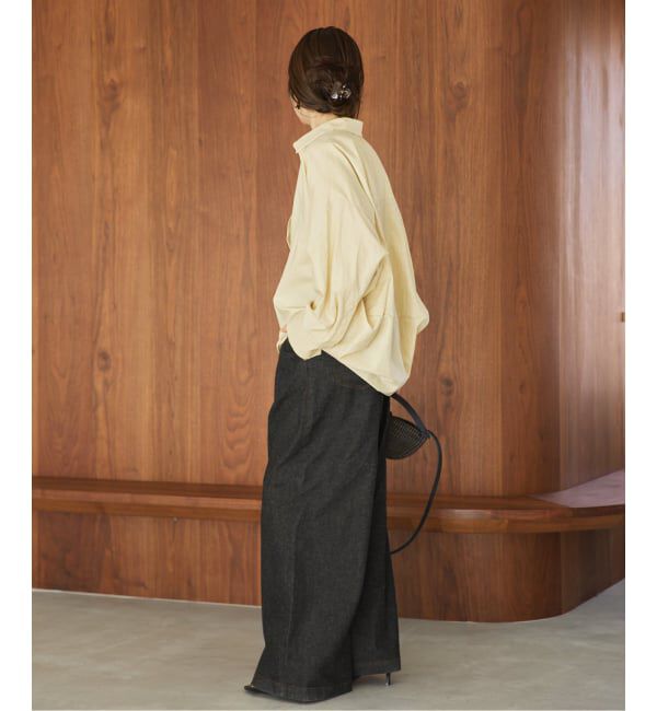 Plage「linen mix tuck デニムパンツ」|デニム|