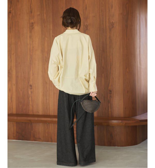 Plage「linen mix tuck デニムパンツ」|デニム|