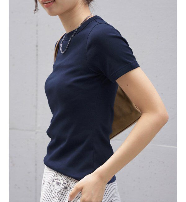 IENA「FLORE FLORE/フローレフローレ CAR TEE Tシャツ」|Tシャツ・カットソー|ネイビー